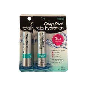 New 2 Chapstick total hydration soothing oasis 3 in 1 lip care - .12 oz